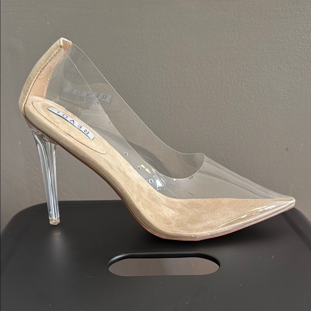 Revol Glass Doll Women's Transparent Acrylic Heel Wedding/Homecoming/Formal - Picture 7 of 10